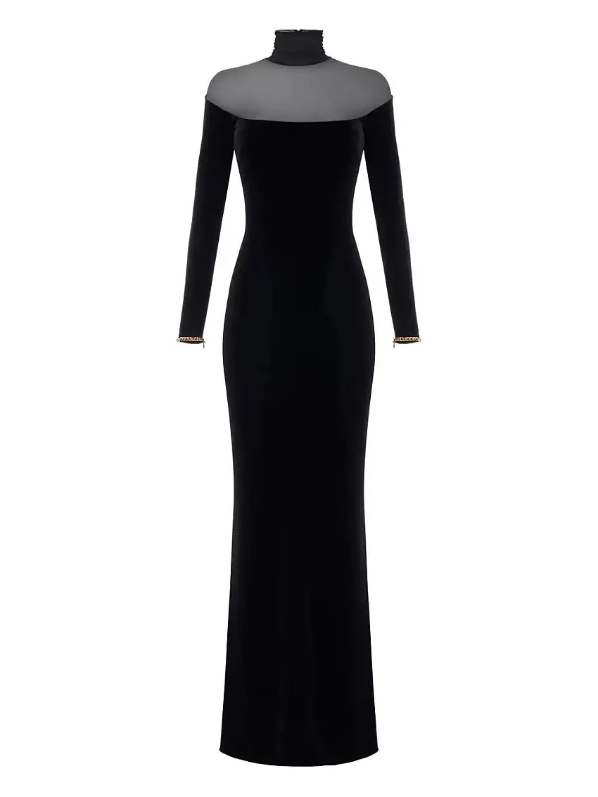 Abito Lungo Con Collo Alto 49534218