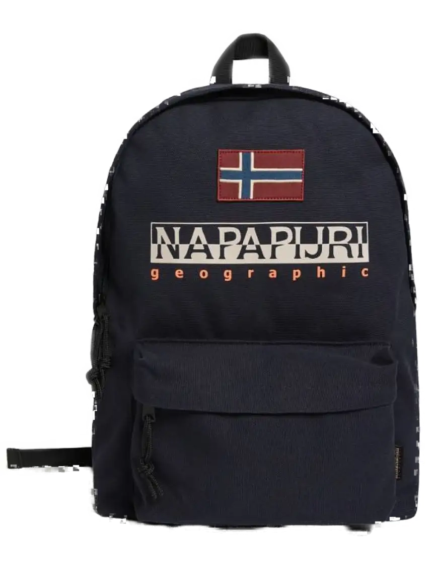 Napapijri Donna Unisex Zainetto Backpack Robusto Cotone Logo Blu Uomo