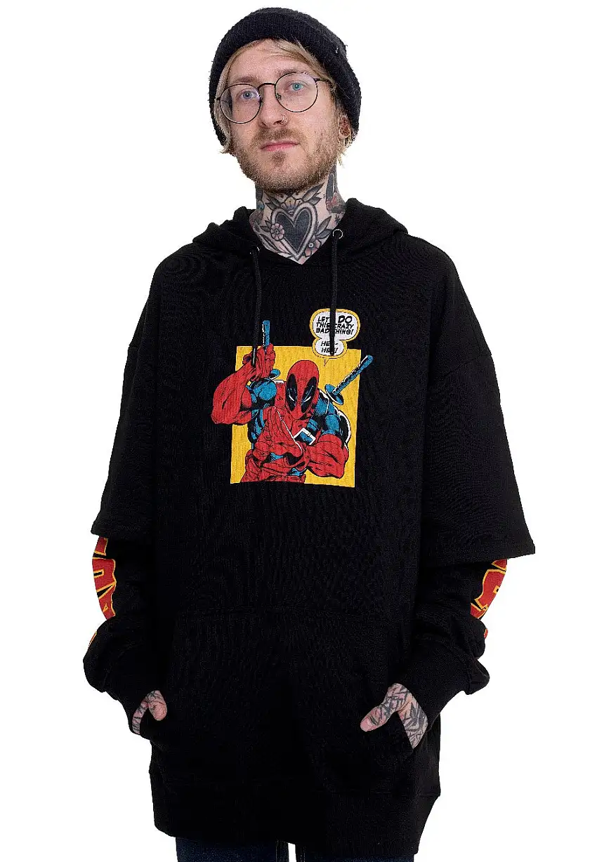 Deadpool - Crazy Bad Things - Felpa con cappuccio