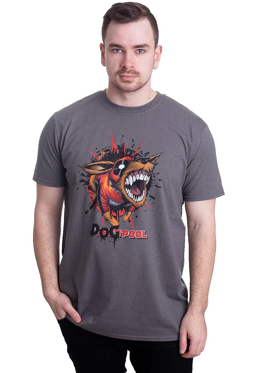 Deadpool - Dogpool Anthracite Melange - T-Shirt