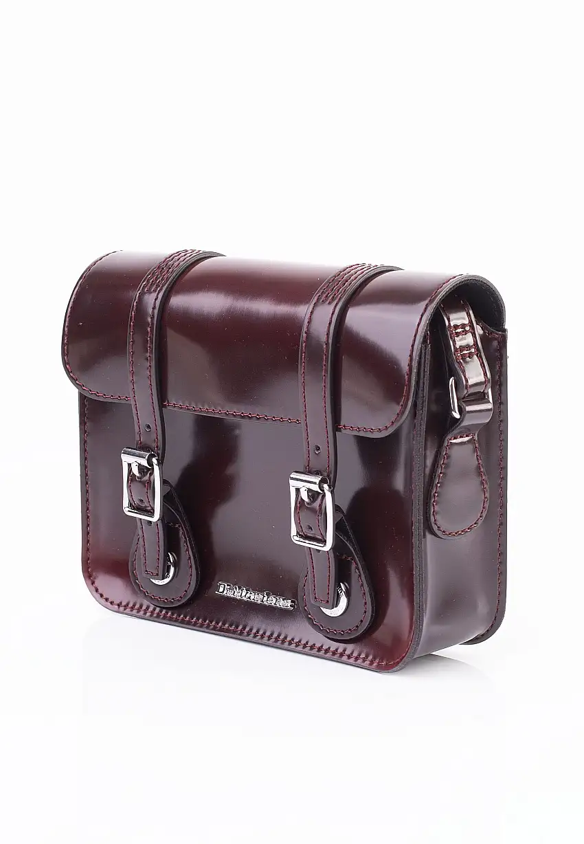 Dr. Martens - 7'' Satchel Cherry Red Oxford Rub Off - Borsa