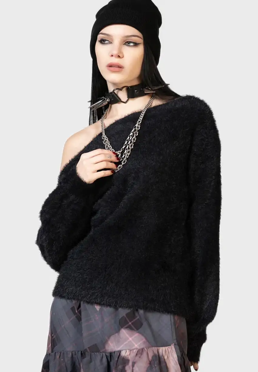 Killstar - Dryour Crop Black - Felpa