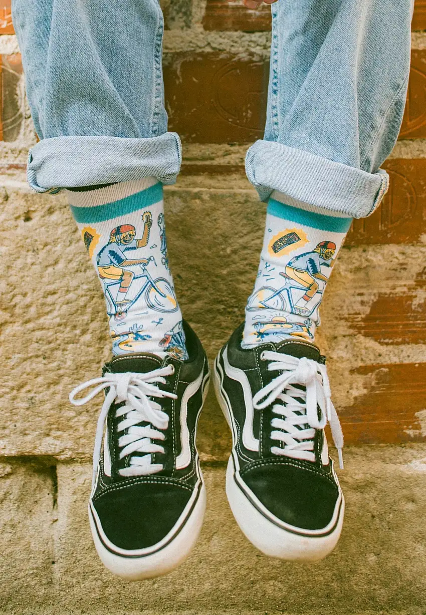 American Socks - Peak Rider Mid High White - Calzini