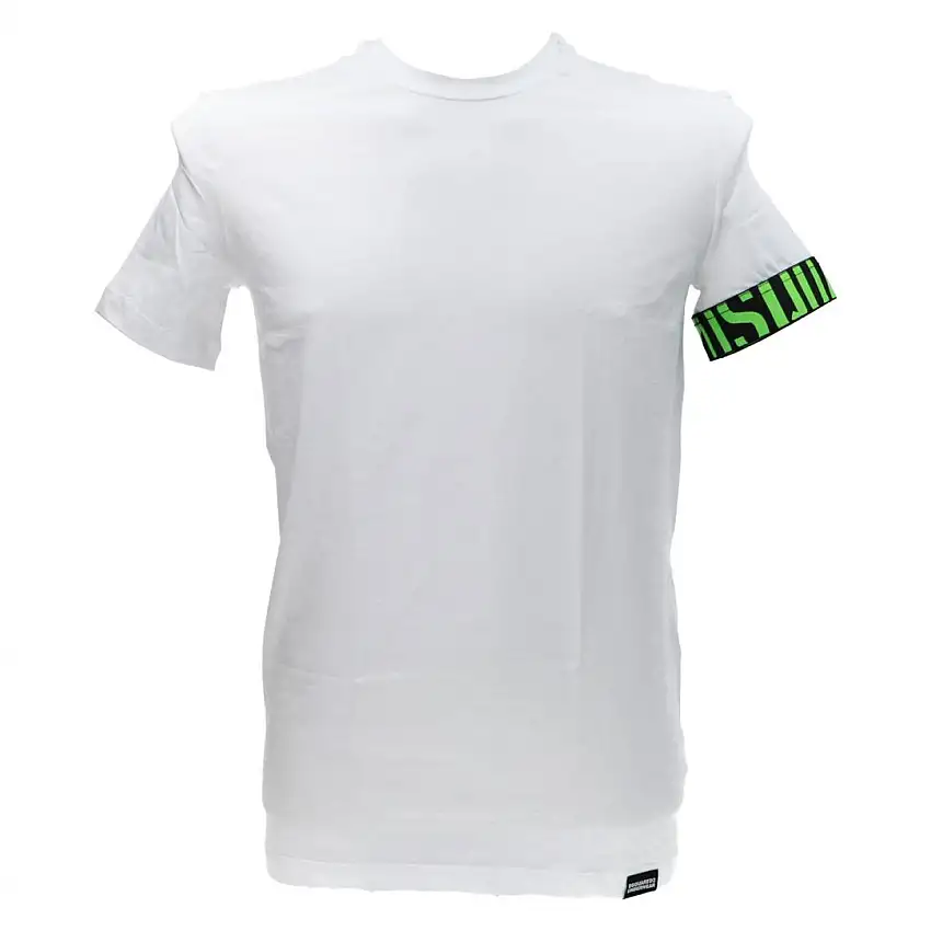 D9M3S5770 T-SHIRT Bianco Verde