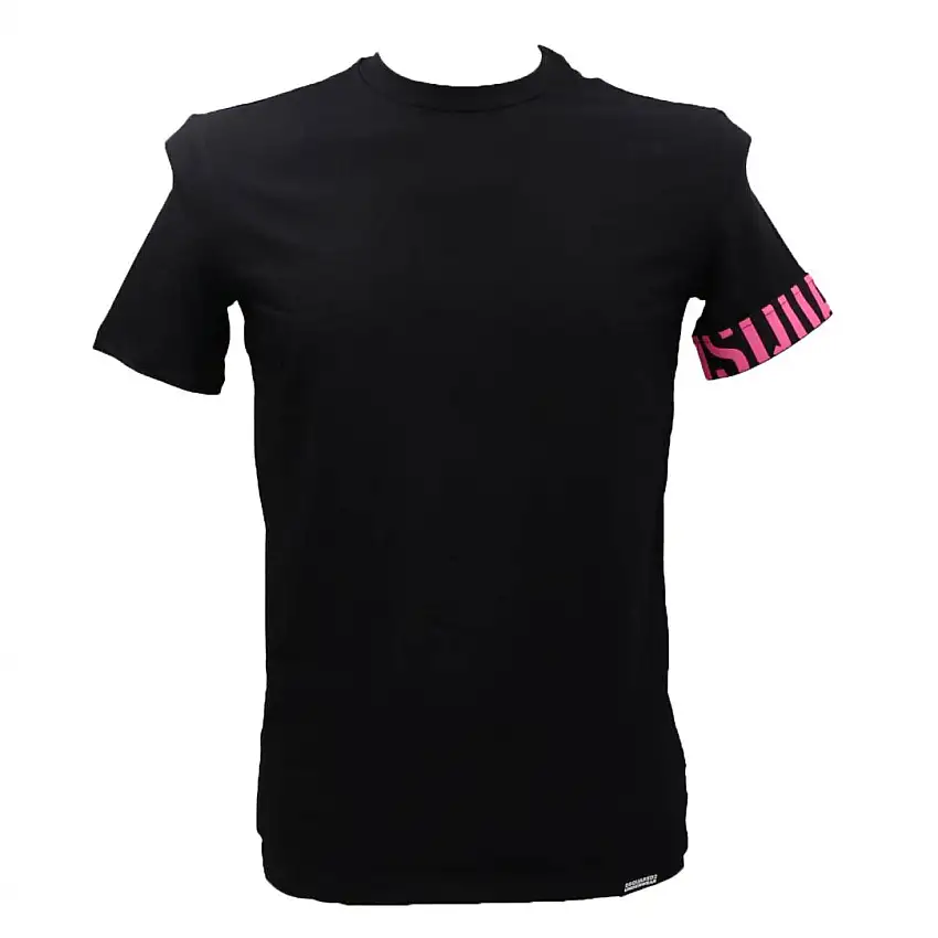 D9M3S5770 T-SHIRT Nero Fucsia