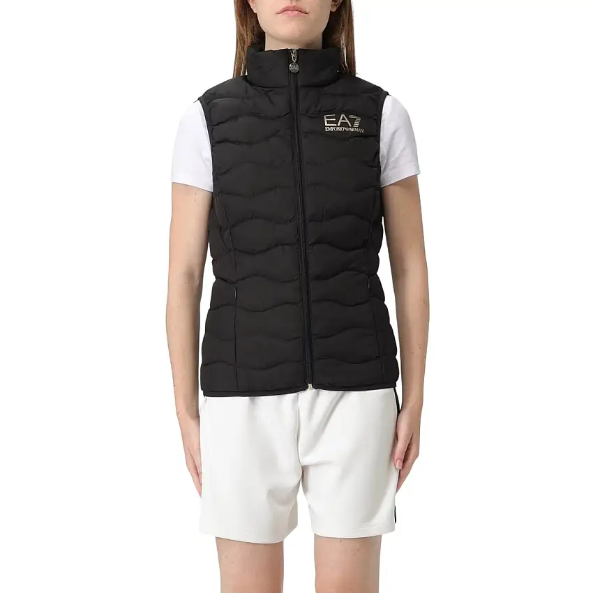 Gilet Donna con impunture ondulate
