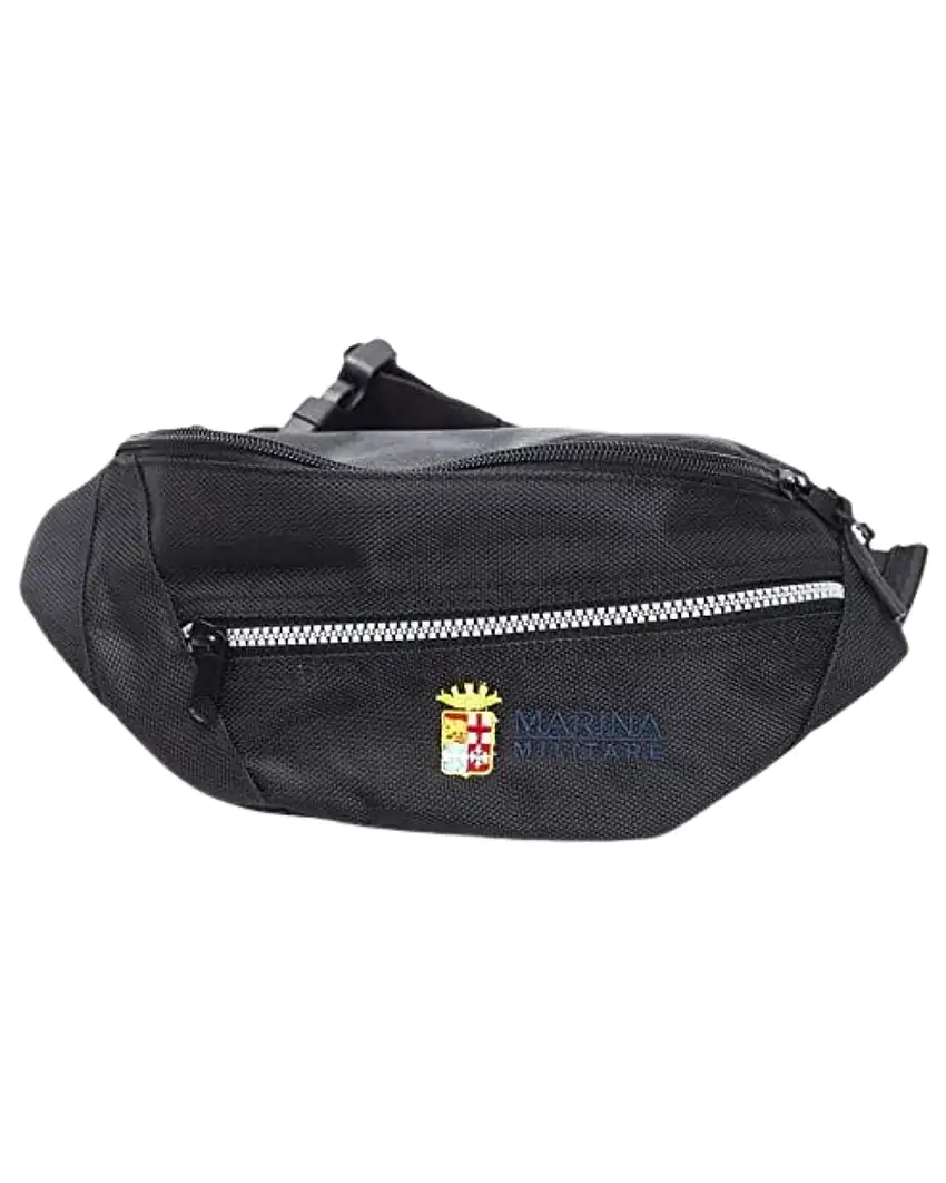 Marina Militare Marsupio in Nylon Nero Uomo