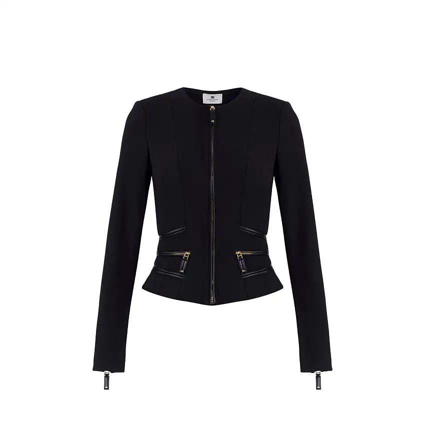 Giacca Donna dettagli ecopelle