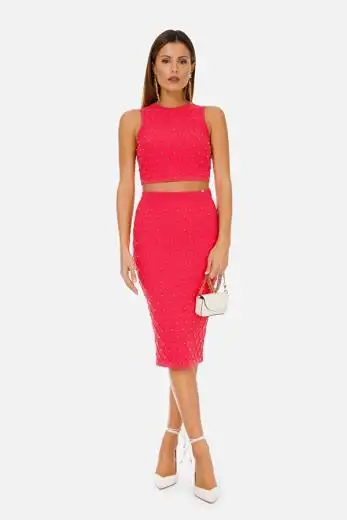 Gonna Donna con fascia elastica e borchiette