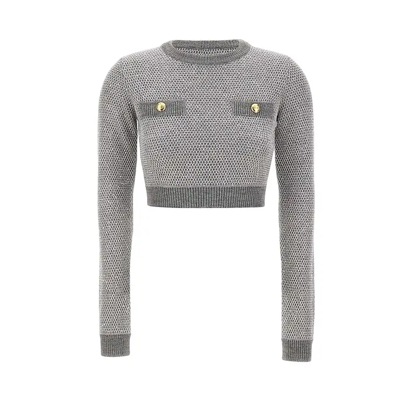 Maglia Donna cropped paillettes