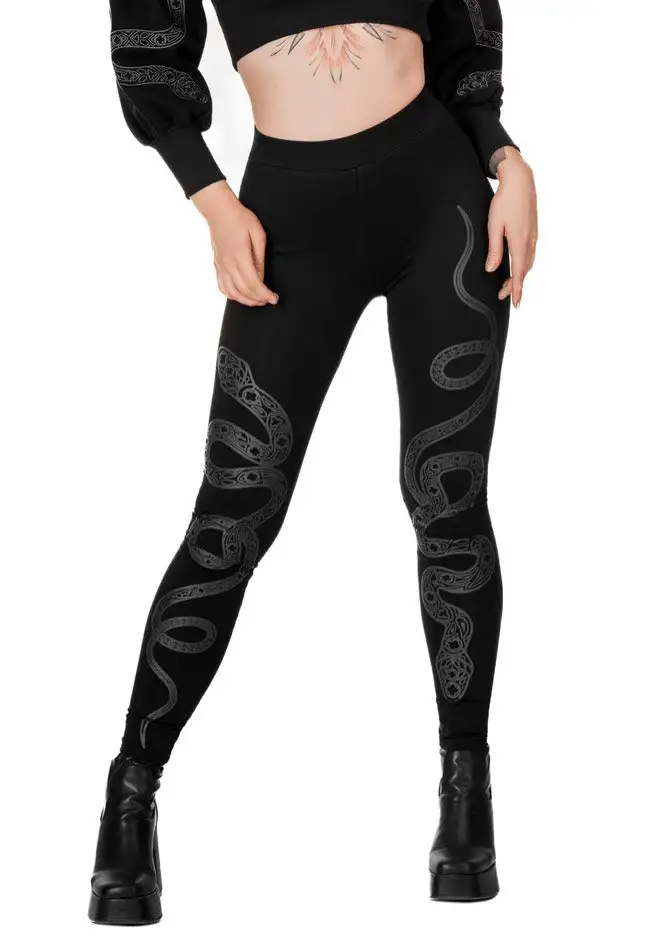 Restyle - Cathedral Snake Black - Leggings