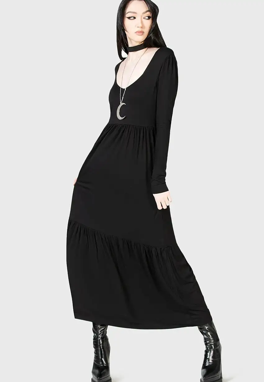 Killstar - Eris Maxi Black - Vestito