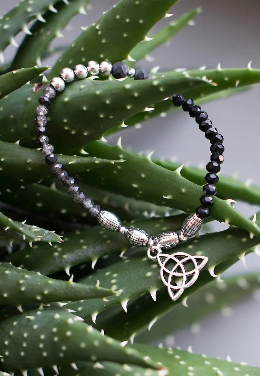 etNox - Real Stone Black/Silver - Braccialetto