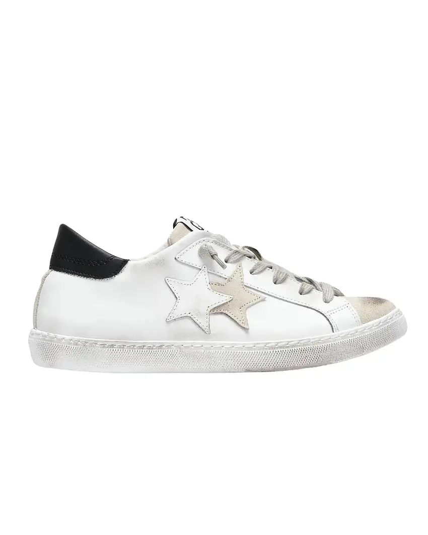 2Star Sneakers Low pelle Bianco/Nero 2SD2806