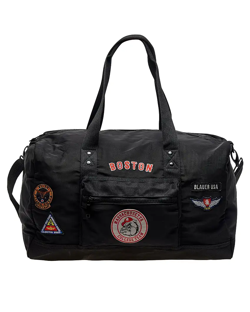 Blauer Cordura Duffle Borsa Viaggio Palestra Nero