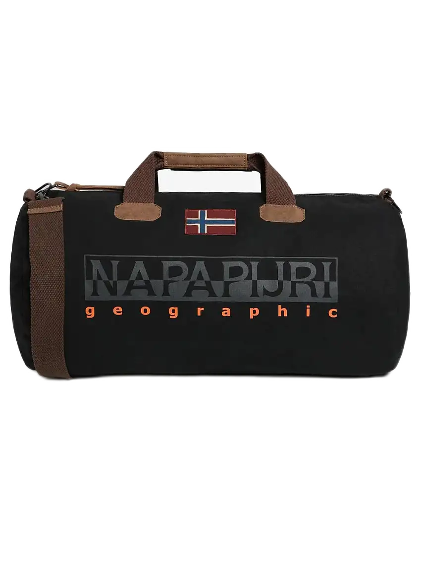 Napapijri Borsone Bering 3 Borsa Palestra/Viaggio Cotone Nero