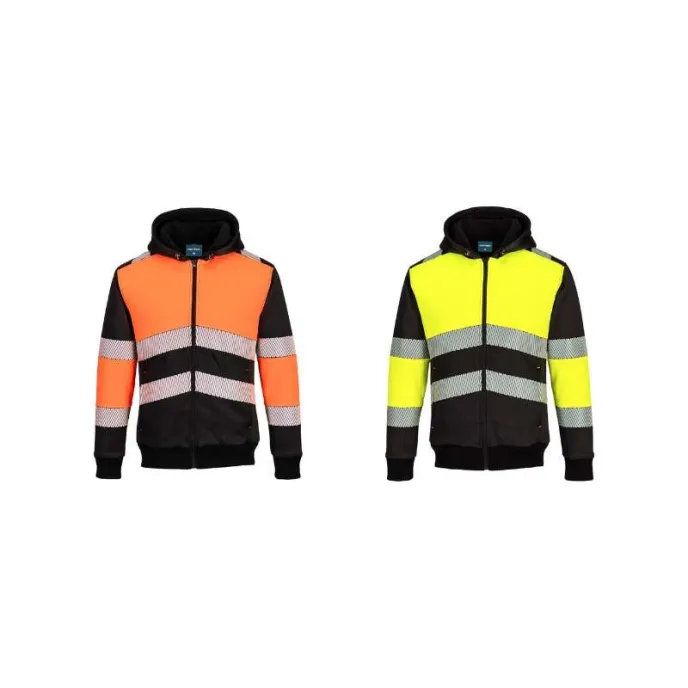Felpa da Lavoro Alta Visibilità con Cappuccio Invernale Portwest PW377