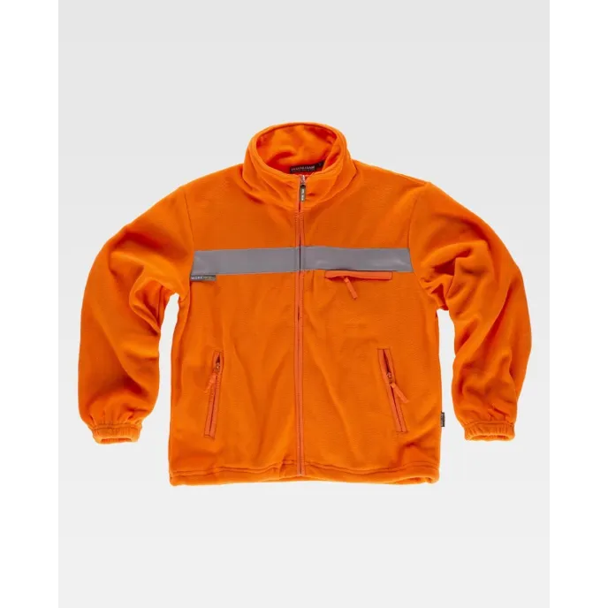 Felpa da Lavoro in Pile con Cerniera Alta Visibilità C4040 - Workteam