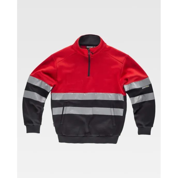 Felpa da Lavoro Mezza Zip Alta Visibilità C9033 - Workteam