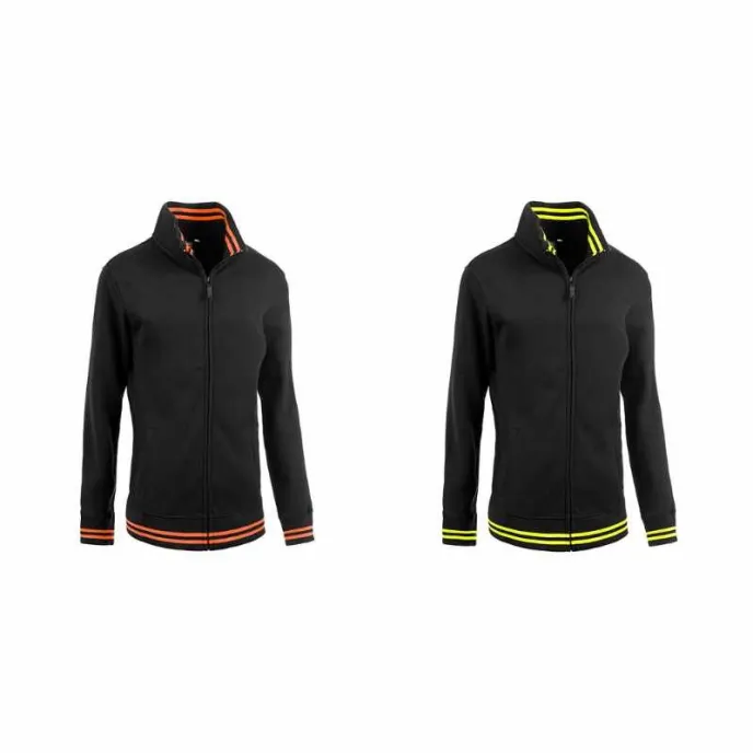 Felpa da Lavoro Stretch Da Donna Zip Intera Sottozero Butterfly Black Line E0932