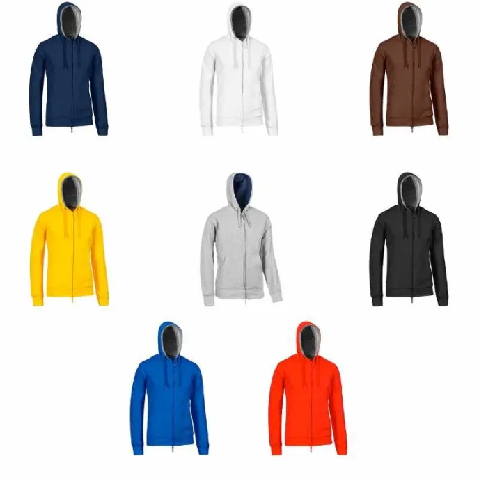 Felpa da Lavoro Zip Intera Con Cappuccio Sottozero Athena E0902