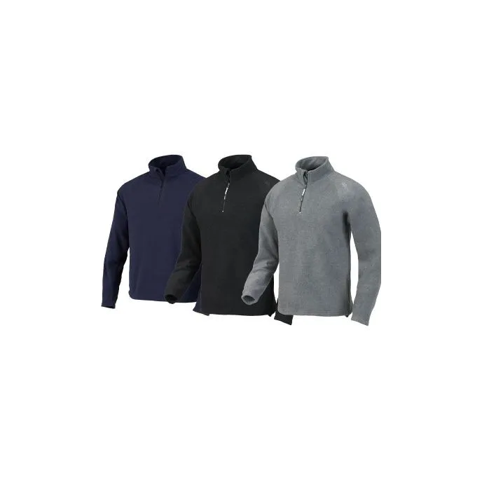 Felpa da lavoro in micropile mezza zip ISSA LINE - 04805 Monviso