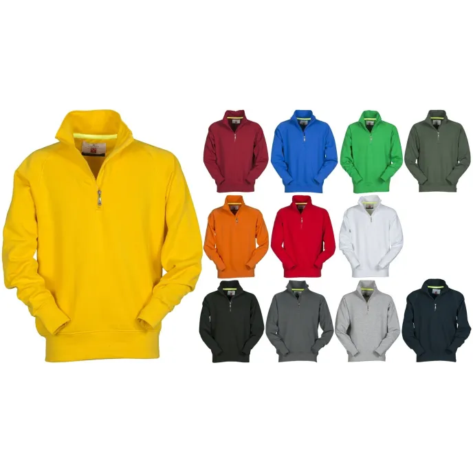 Felpa da lavoro Mezza Zip Manica e Cuciture Rinforzate Miami+ - Payper AY 7525