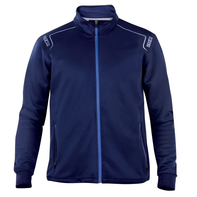 Felpa full Zip Sparco PHOENIX in tessuto Tecnico - Blu