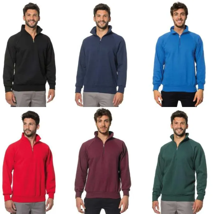 Felpe da lavoro con zip corta Logica ITA503/12-L