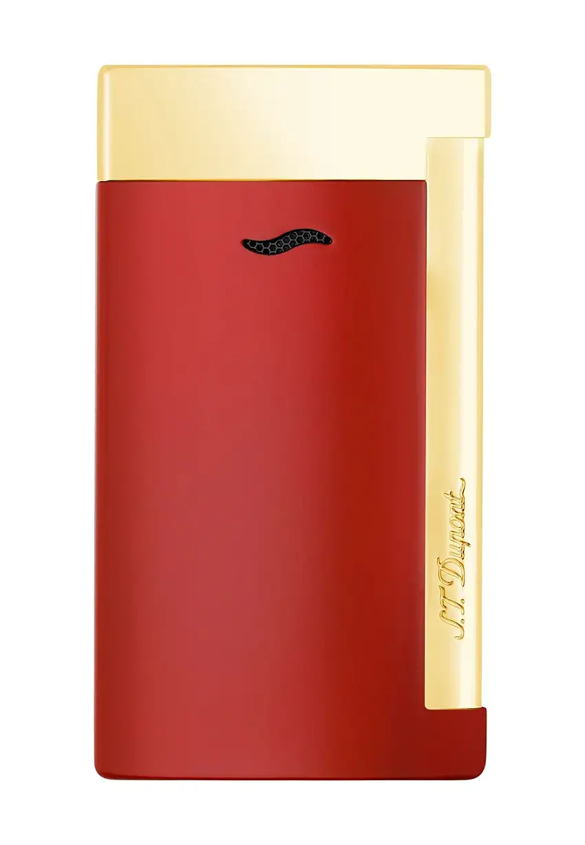 S.t.dupont Accendino gas Fiamma Potente Antivento Ricaricabile Rosso Unisex 027707