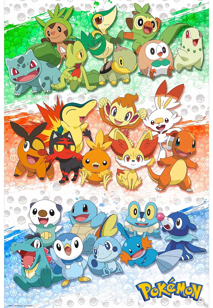 Pokémon - First Partners Maxi - Poster