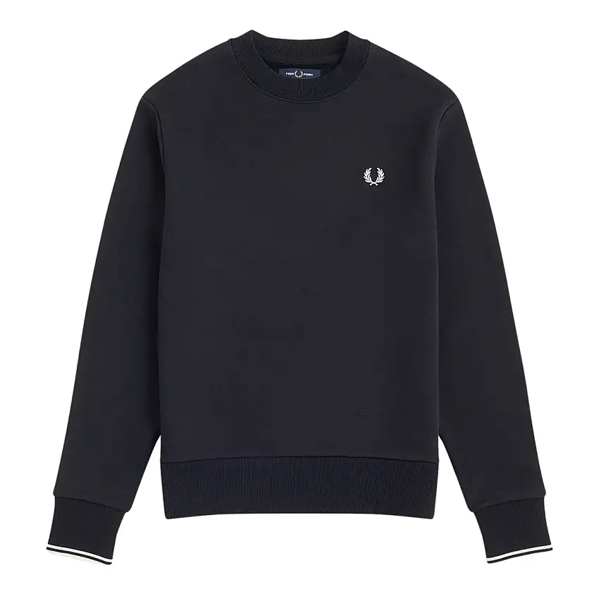 Felpa Uomo girocollo riga a contrasto