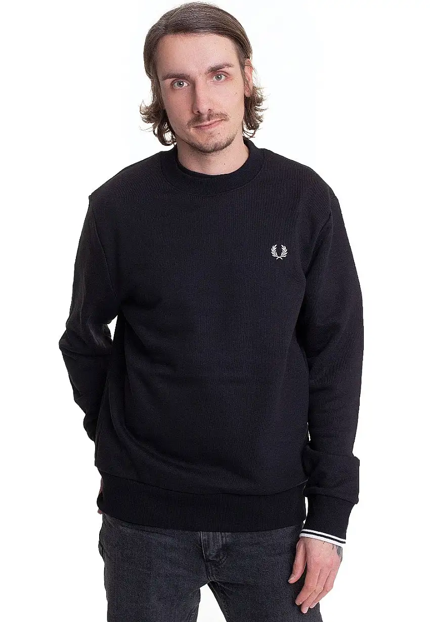 Fred Perry - Crew Neck Black - Felpa