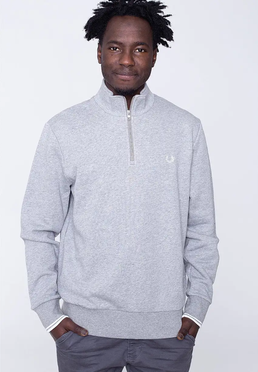 Fred Perry - Half Zip Steel Marl - Pullover
