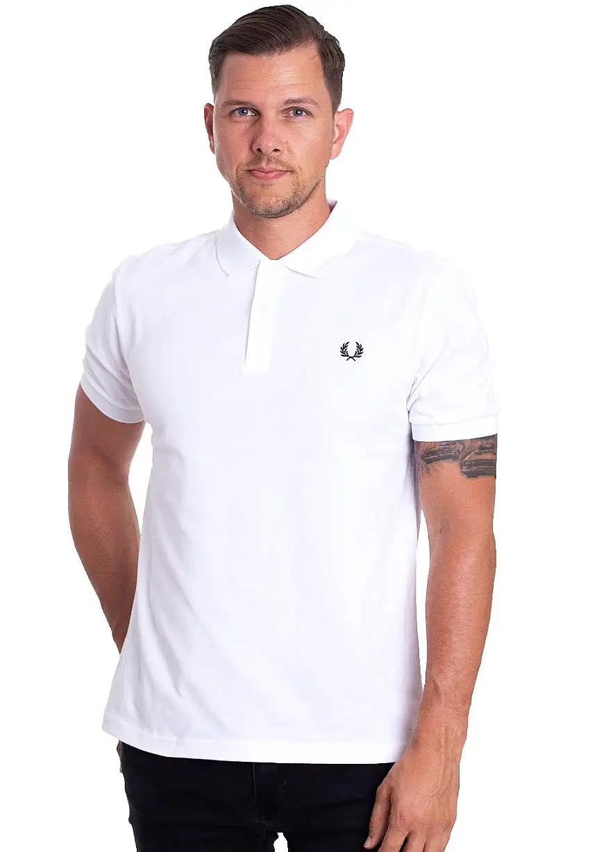 Fred Perry - Plain White - Polo