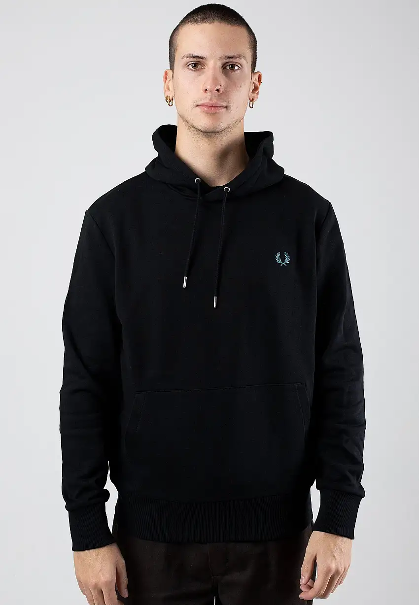 Fred Perry - Rave Graphic Black - Felpa con cappuccio