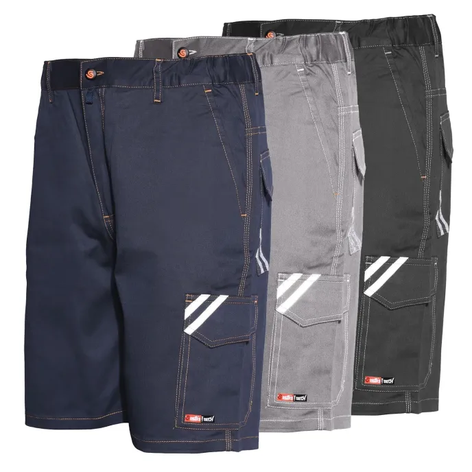 Fuori tutto - Bermuda da lavoro Start ISSA LINE Stretch 8041B Elasticizzati Multitasche estivi Taglia 2XL colore grigio antraci
