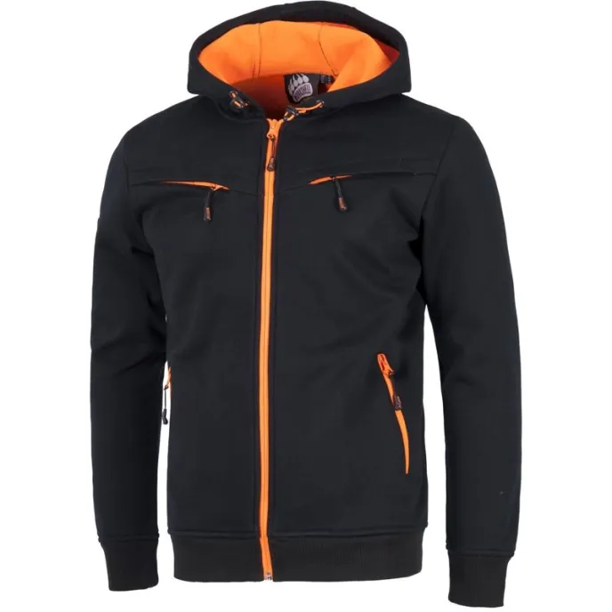 Fuori tutto - Felpa Workshell multitasche con cerniera in nylon - Workteam taglia 2xl colore nero arancio