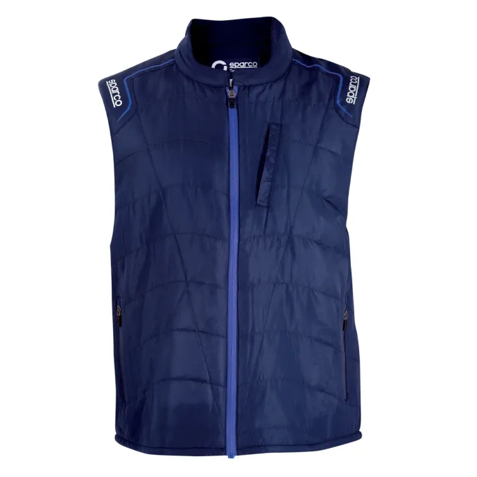 Fuori tutto - Gilet da lavoro Sparco PARAMOUNT con interno in Pile Imbottito Invernale Multitasche - BLU taglia M