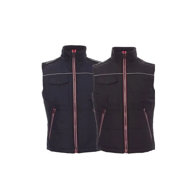 Fuori tutto - Gilet da lavoro Multitasche con Zip a Contrasto Shuttle 2.0 - Payper taglia 3XL colore nero