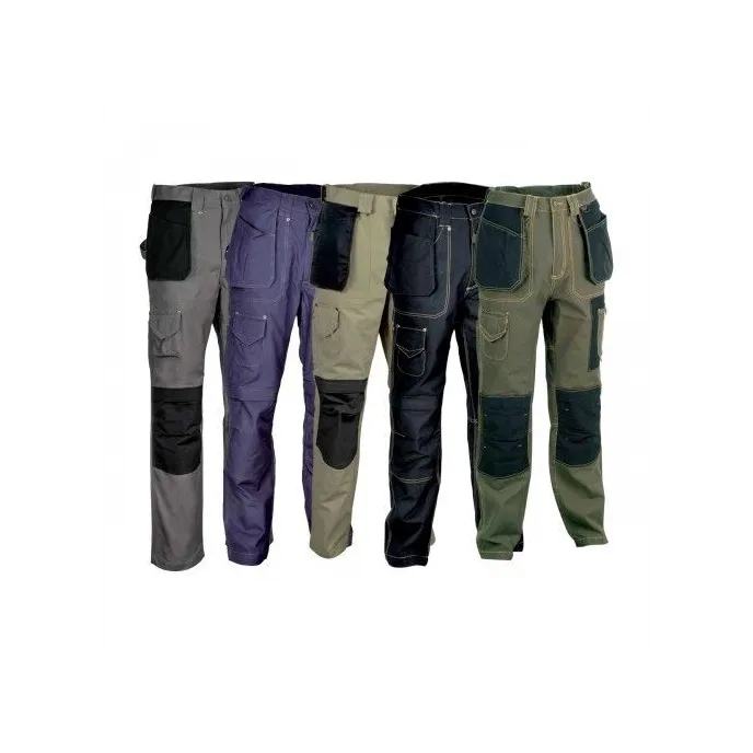 Fuori tutto - Pantaloni da Lavoro Cofra Multitasche Rotterdam 100% Cotone Canvas V051-0-00 fango nero Taglia 64