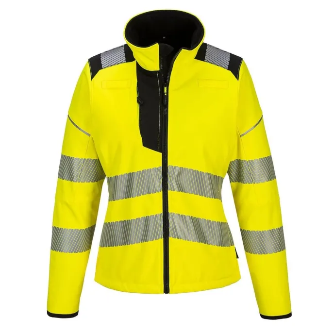 Giacca da Lavoro Softshell Elasticizzata Alta Visibilità Portwest da Donna PW381