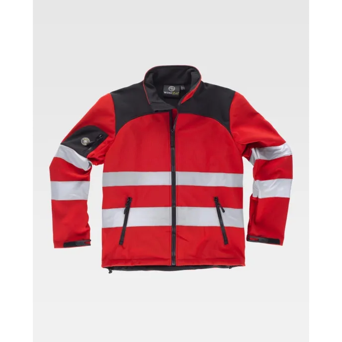 Giacca da Lavoro Workshell Ripstop Stretch Alta Visibilità C2931 - Workteam