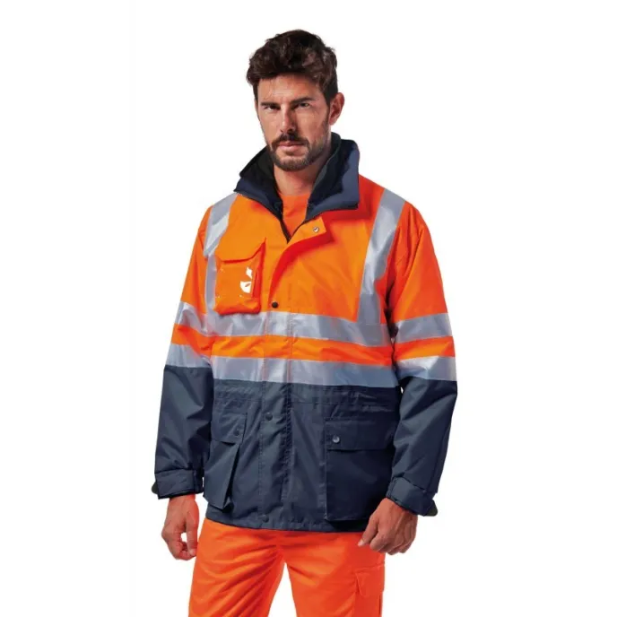 Giaccone da lavoro multitasche alta visibilità invernale Logica REGALHV/AB-L