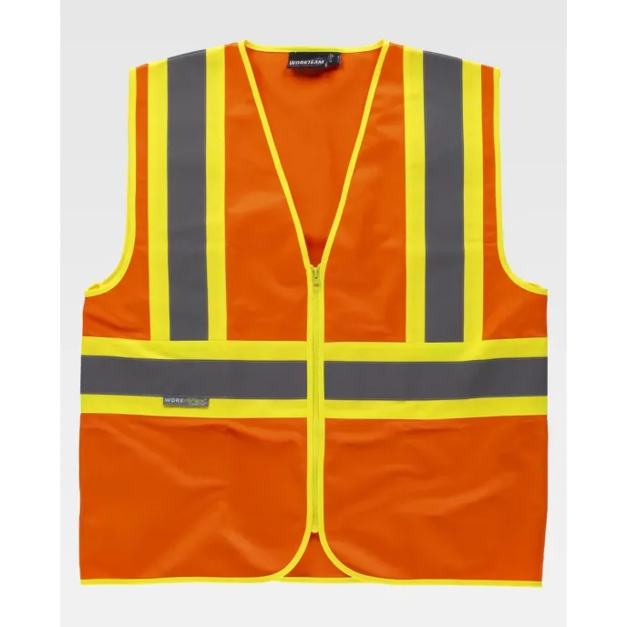 Gilet da Lavoro Alta Visibilità con Cerniera C3620 - Workteam