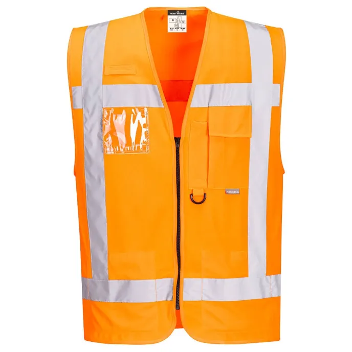Gilet da Lavoro Alta Visibilità Multitasche Zip Intera Portwest R476