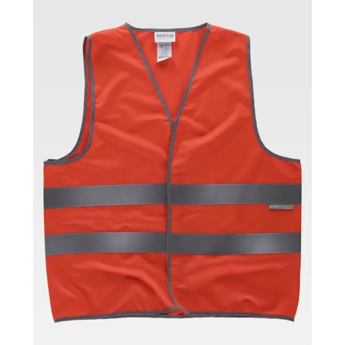 Gilet da Lavoro Chiusura Adattabile Alta Visibilità HVTT02 - Workteam
