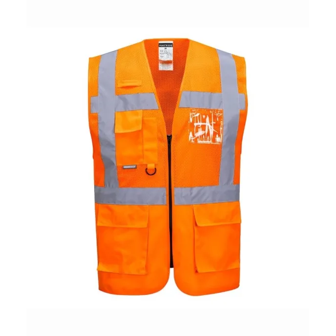 Gilet da Lavoro Executive Madrid Mesh Alta Visibilita Portwest C496