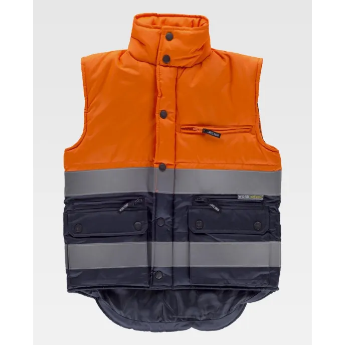 Gilet da Lavoro Imbottito Bicolore Alta Visibilità S4035 - Workteam