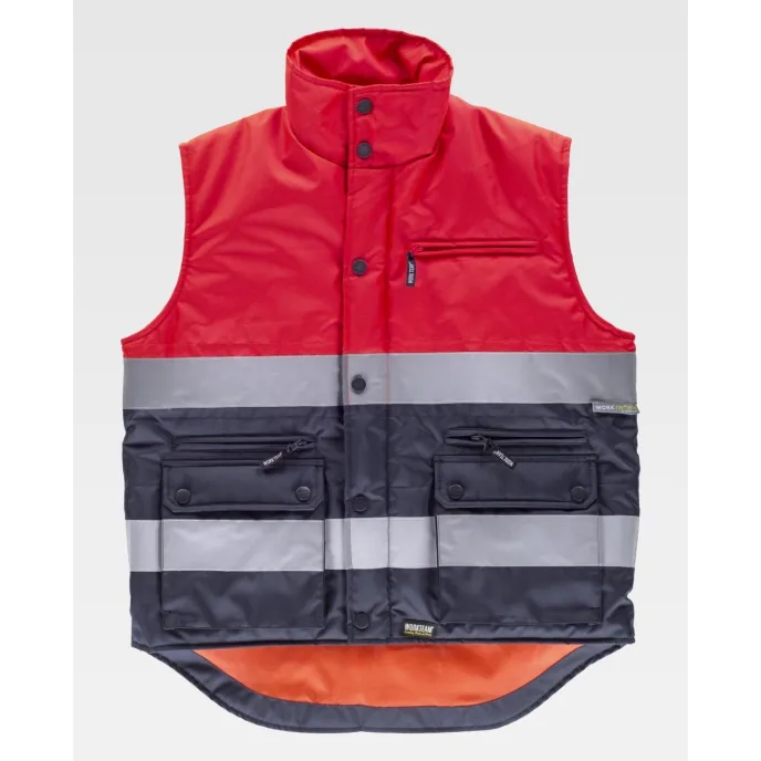 Gilet da Lavoro Imbottito Bicolore Alta Visibilità S4037 - Workteam